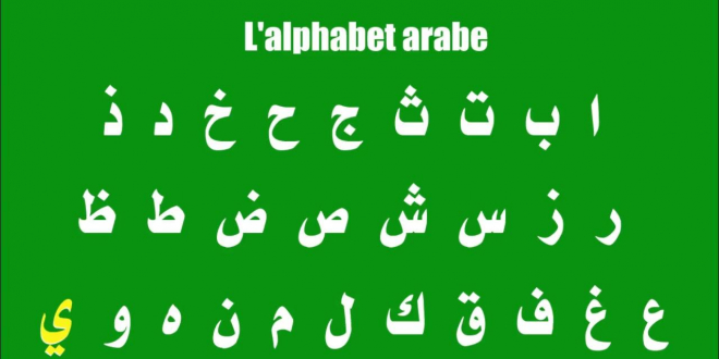 apprentissage de la langue alphabet arabe